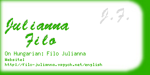 julianna filo business card